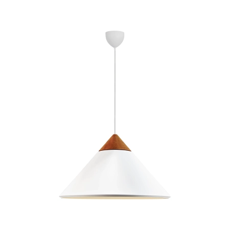 Lampa wisząca biała z drewnianym akcentem Kinto NO2520083001 - Design for The People